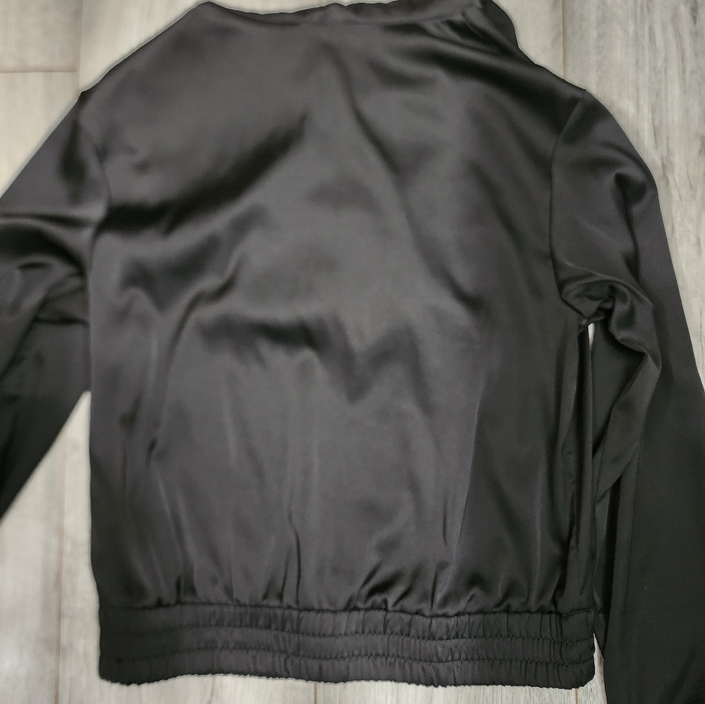 Express Black Satin Hoodie View 4